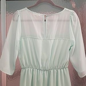 Everly Dresses - Everly Mint Green Dress with sheer details Everly Dresses - Everly Mint Green Dress with sheer details